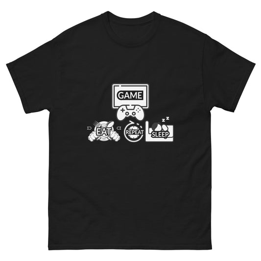 Gamer Shirt - Game, Eat, Repeat, Sleep - Men's heavyweight tee