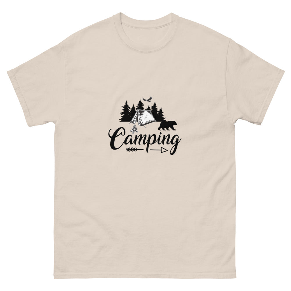 Camping with Tent - Men's T-Shirt