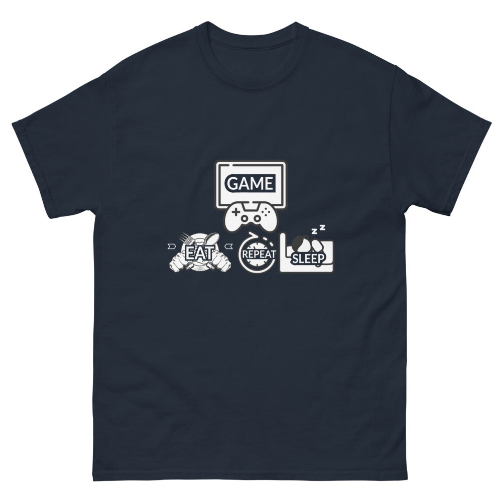 Gamer Shirt - Game, Eat, Repeat, Sleep - Men's heavyweight tee