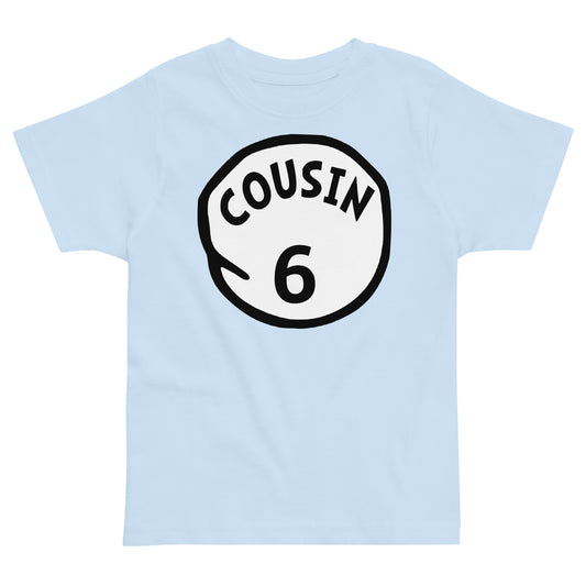 Cousin 6 Toddler jersey t-shirt