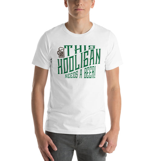 This Hooligan Needs A Beer - St. Patrick's Day - Men's T-Shirt