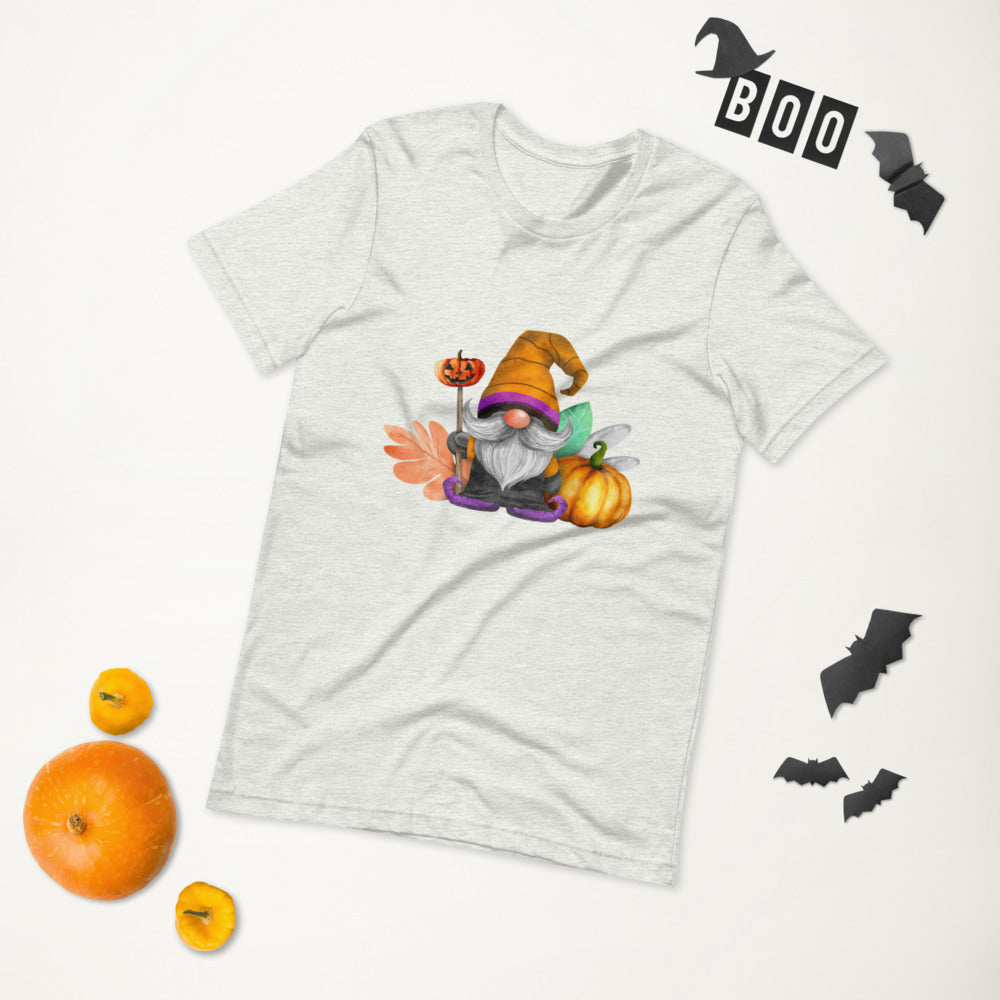 Gnome Small Pumpkin Halloween Short-Sleeve Unisex T-Shirt