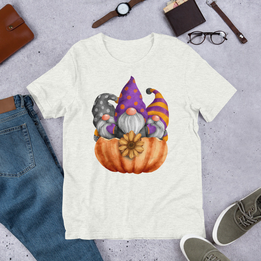 Gnome Pumpkin Halloween Short-Sleeve Unisex T-Shirt