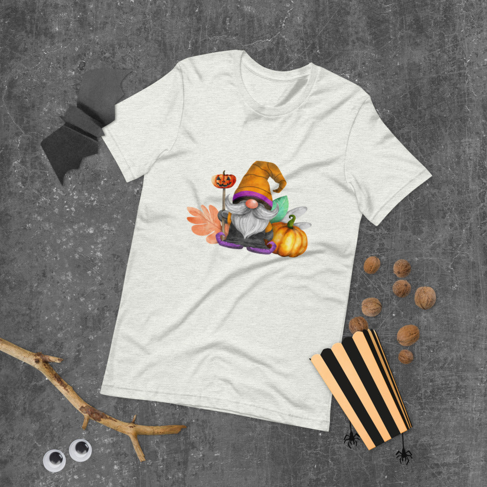 Gnome Small Pumpkin Halloween Short-Sleeve Unisex T-Shirt