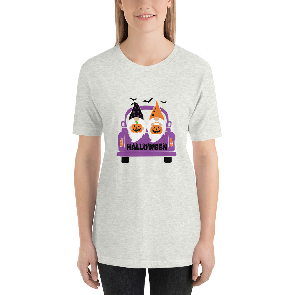 Halloween Gnomes Truck Short-Sleeve Unisex T-Shirt