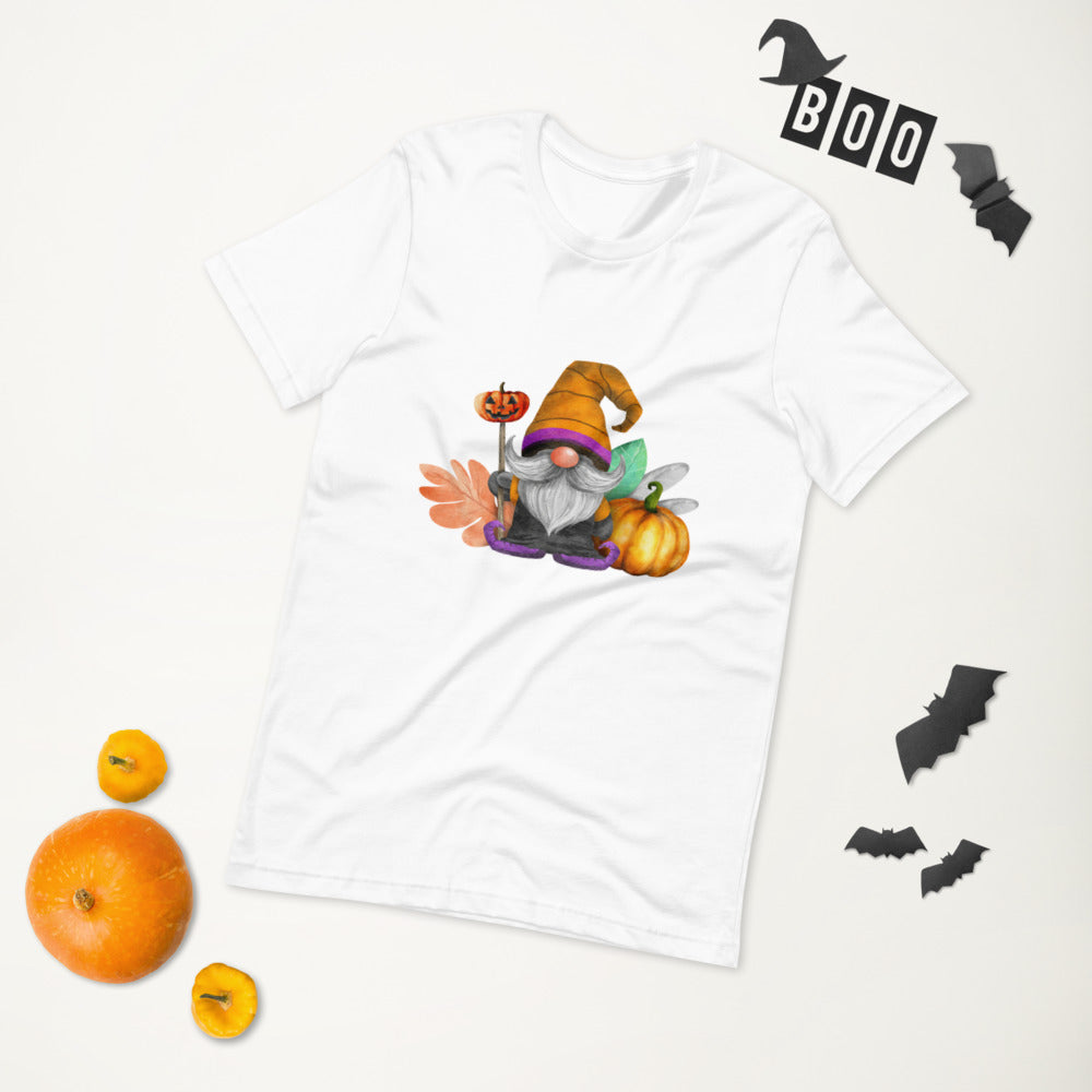 Gnome Small Pumpkin Halloween Short-Sleeve Unisex T-Shirt