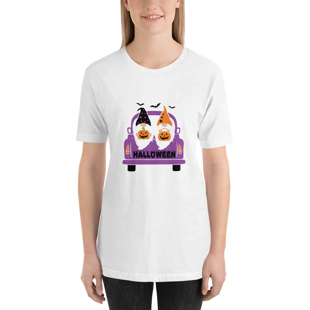 Halloween Gnomes Truck Short-Sleeve Unisex T-Shirt