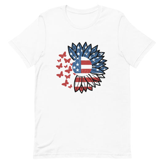 Sunflower America Butterflies Short-sleeve Unisex t-shirt