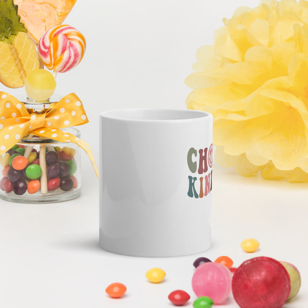 Coffee Mug - Kindness & Happy Face - White glossy mug