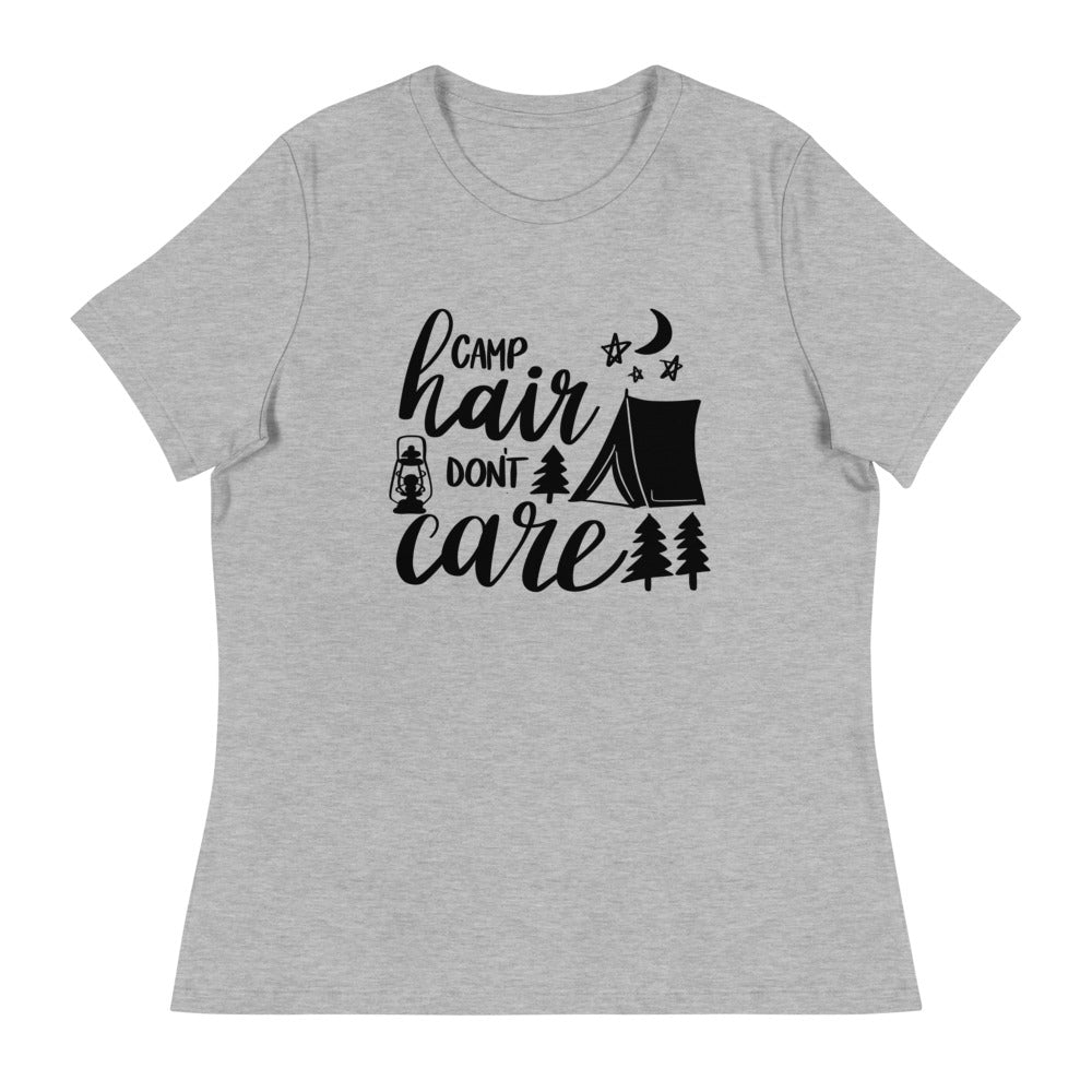 Camp hair don't care - Women's Relaxed Camping T-Shirt