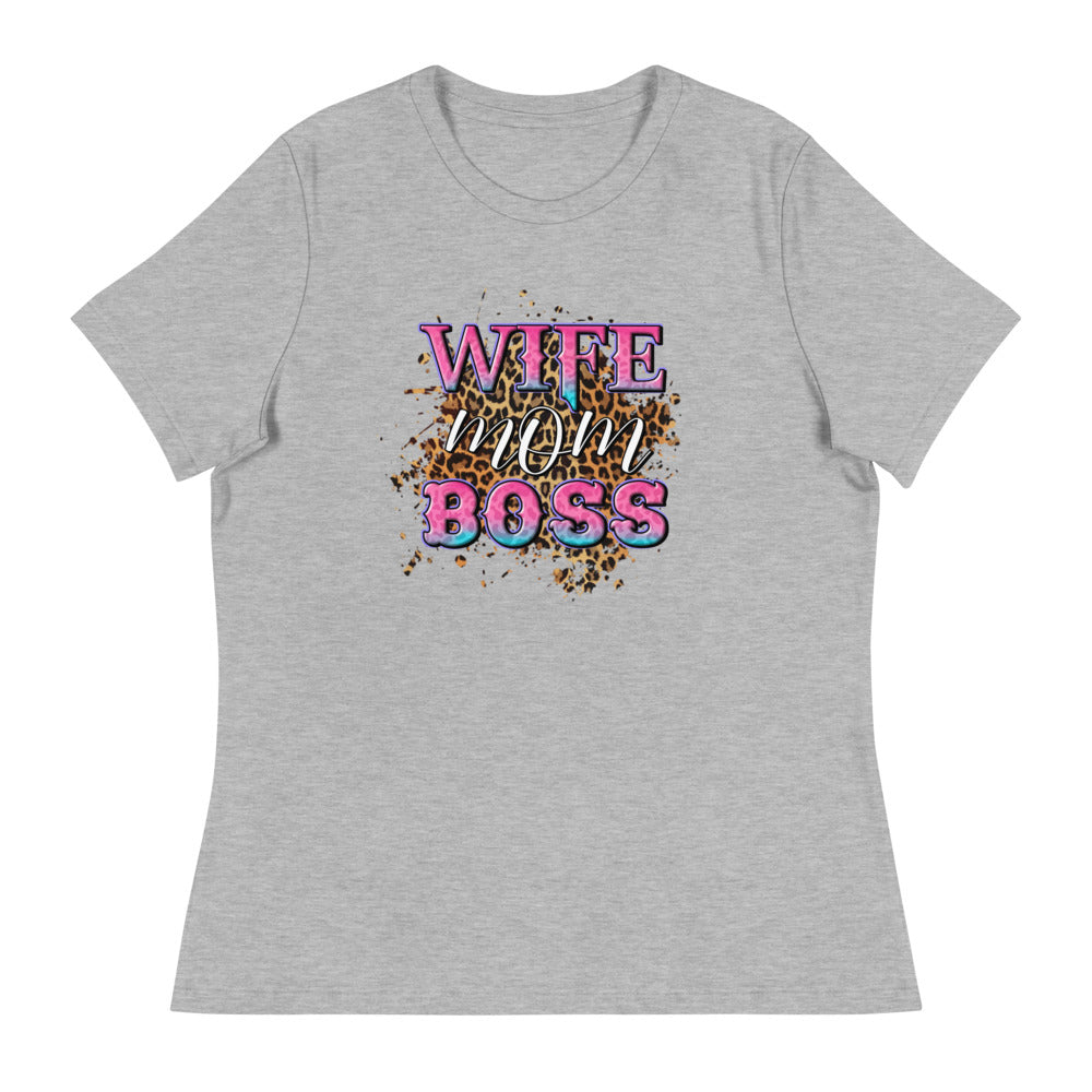 Wife Mom Boss - Women's Relaxed T-Shirt