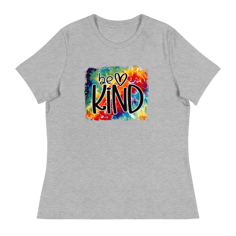 Be Kind - Heart and tie-dye Shirt - Women's Relaxed T-Shirt