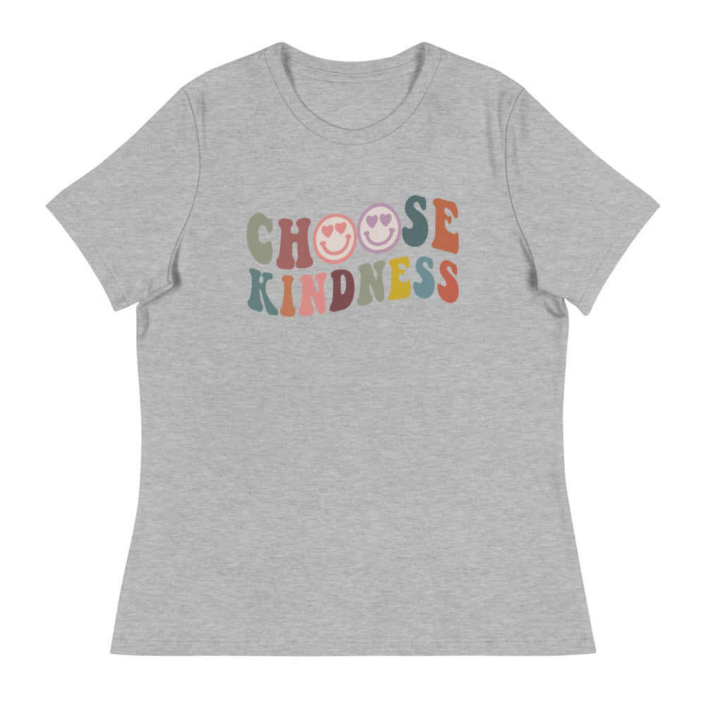 Kindness Shirt - Happy Face- Women's Relaxed T-Shirt