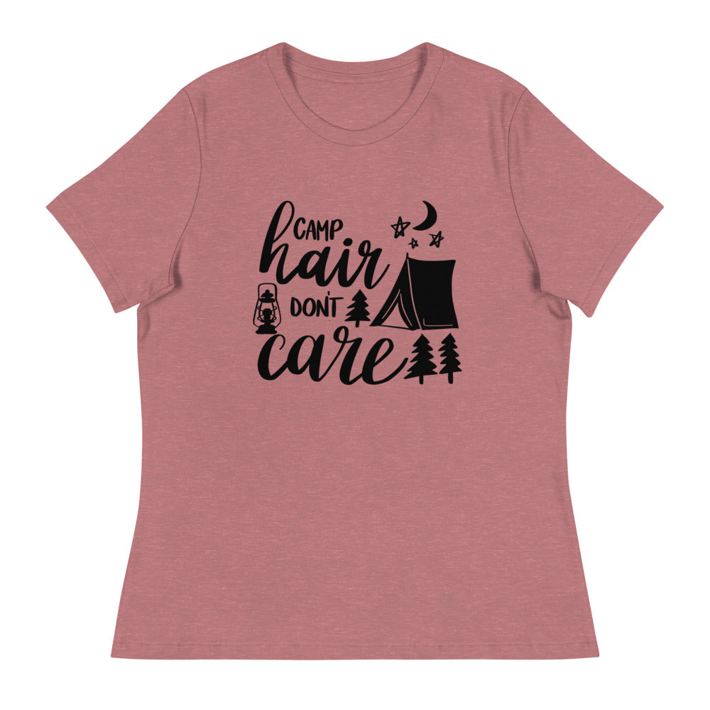 Camp hair don't care - Women's Relaxed Camping T-Shirt