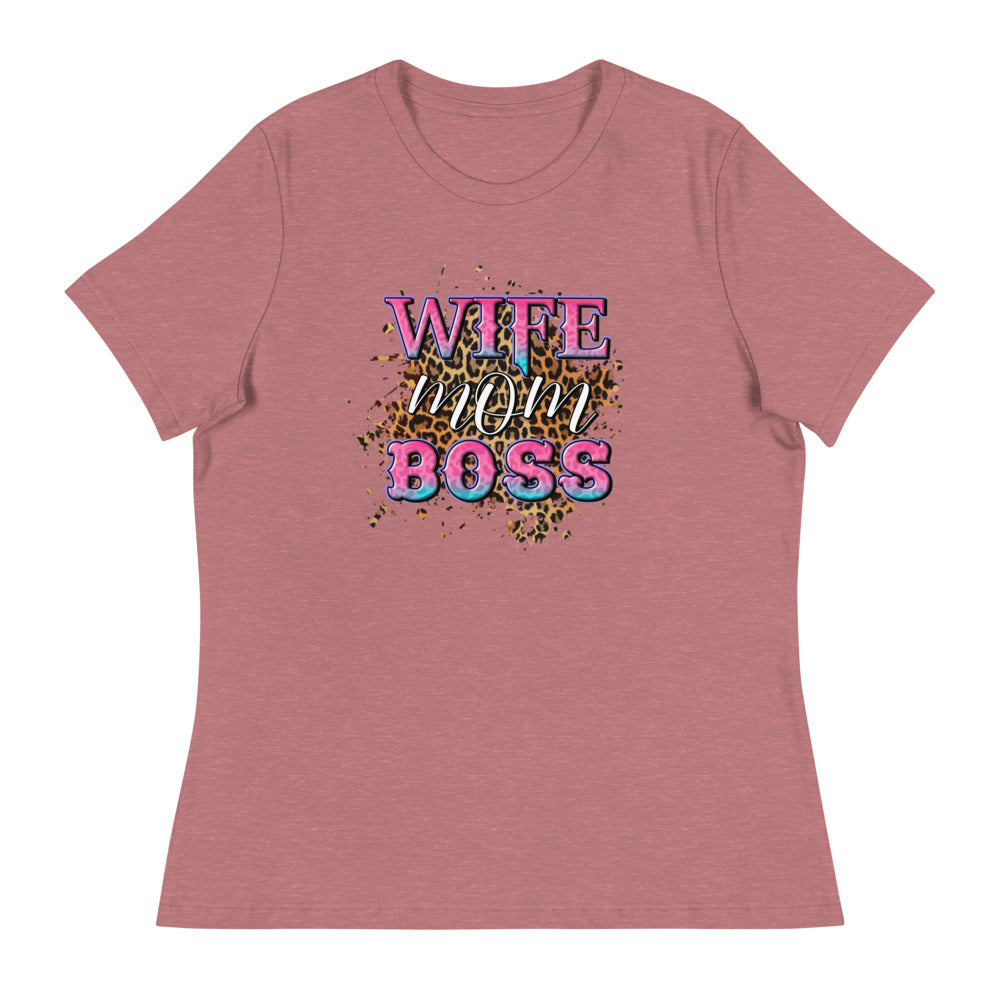 Wife Mom Boss - Women's Relaxed T-Shirt