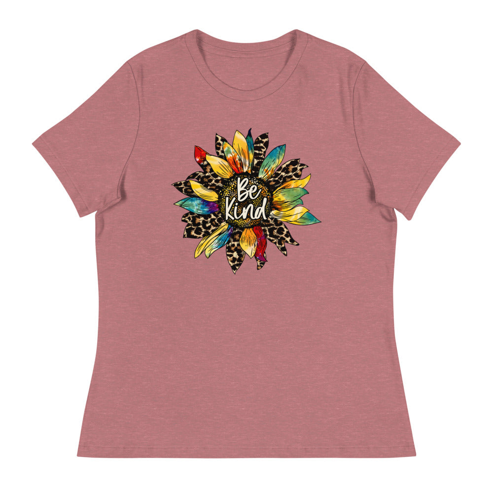 Be Kind - Sunflower Shirt - Women's Relaxed T-Shirt