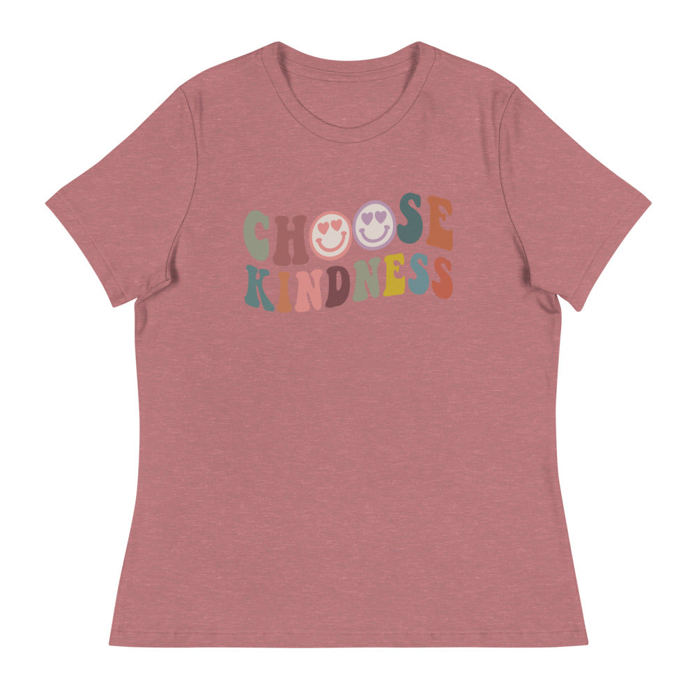 Kindness Shirt - Happy Face- Women's Relaxed T-Shirt