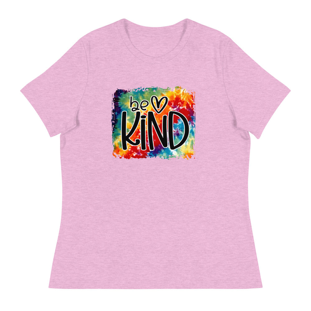 Be Kind - Heart and tie-dye Shirt - Women's Relaxed T-Shirt