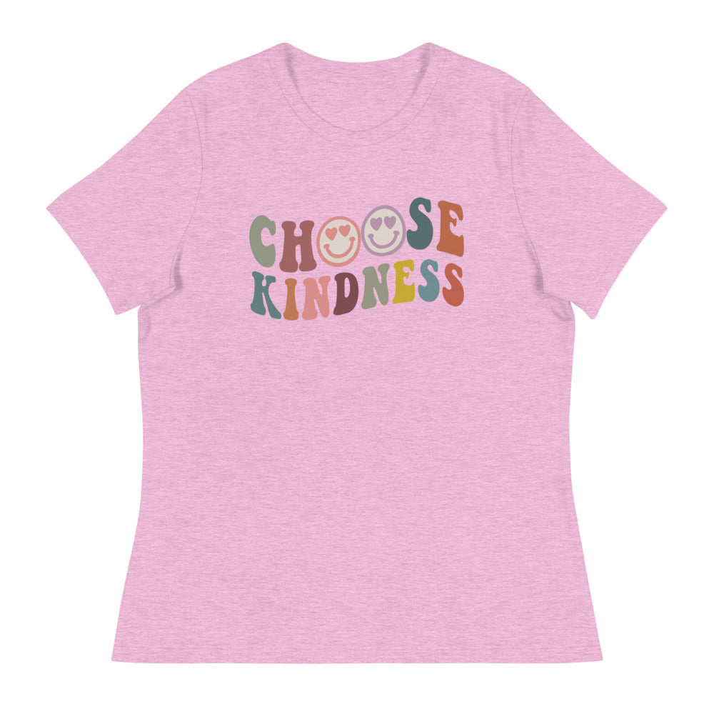 Kindness Shirt - Happy Face- Women's Relaxed T-Shirt