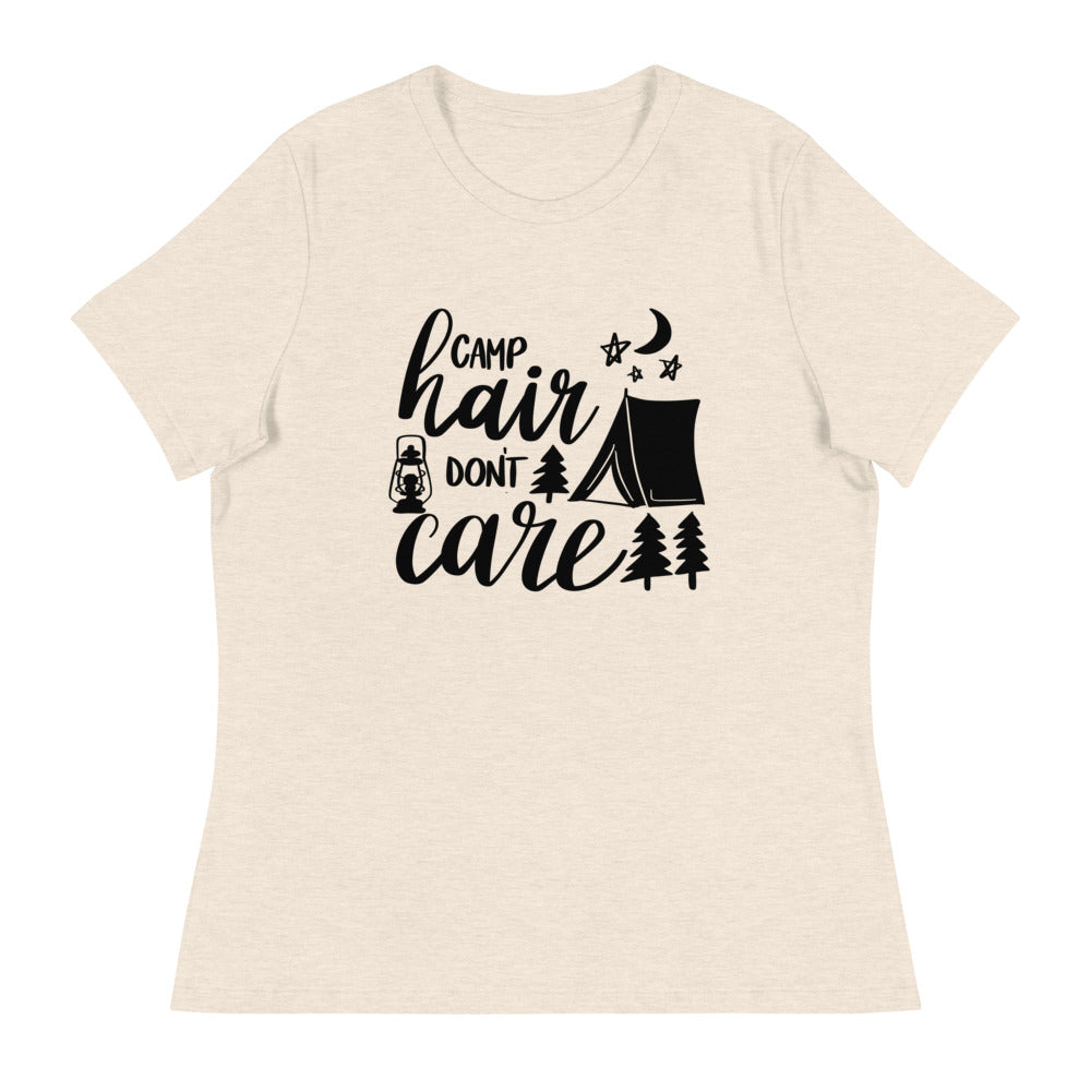 Camp hair don't care - Women's Relaxed Camping T-Shirt