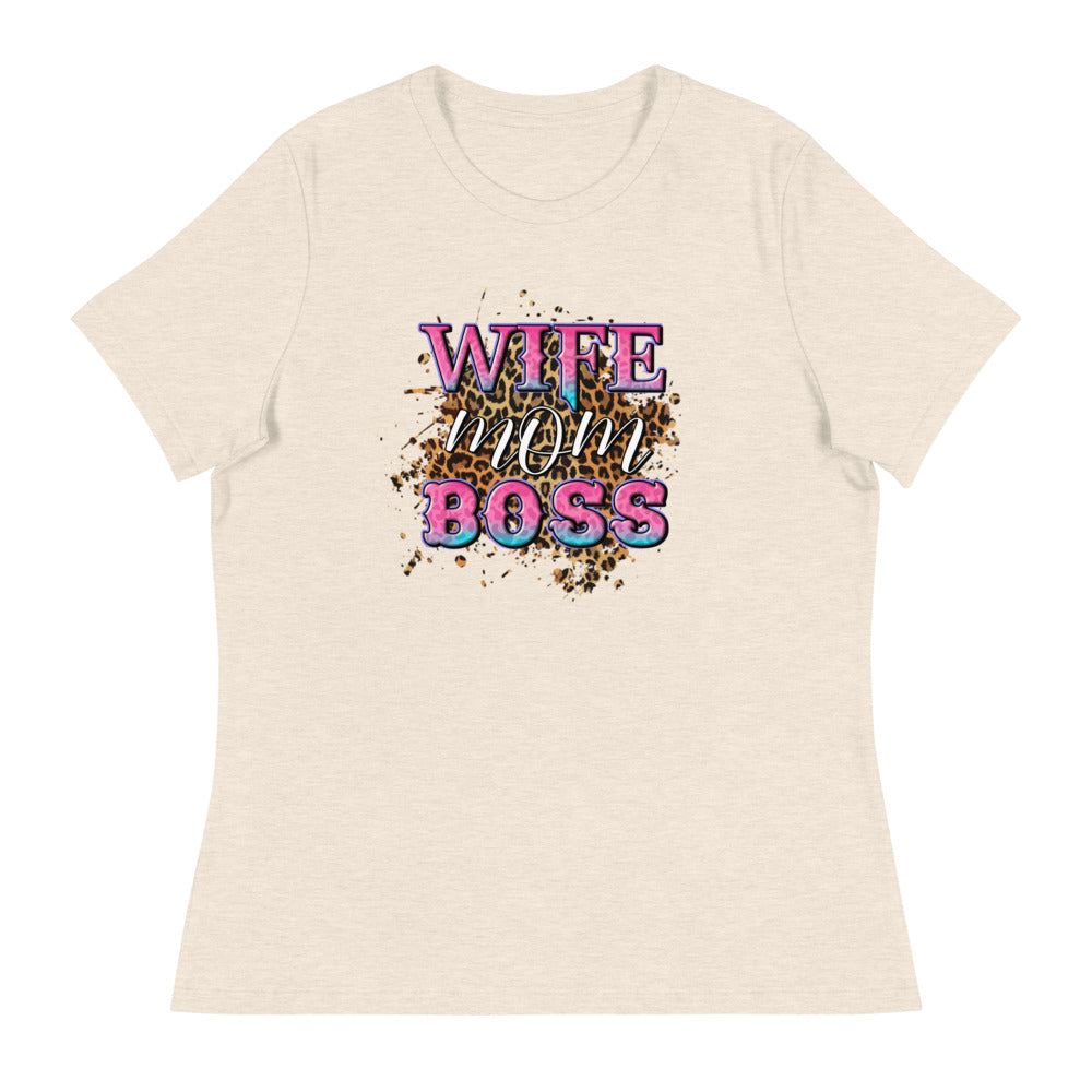 Wife Mom Boss - Women's Relaxed T-Shirt