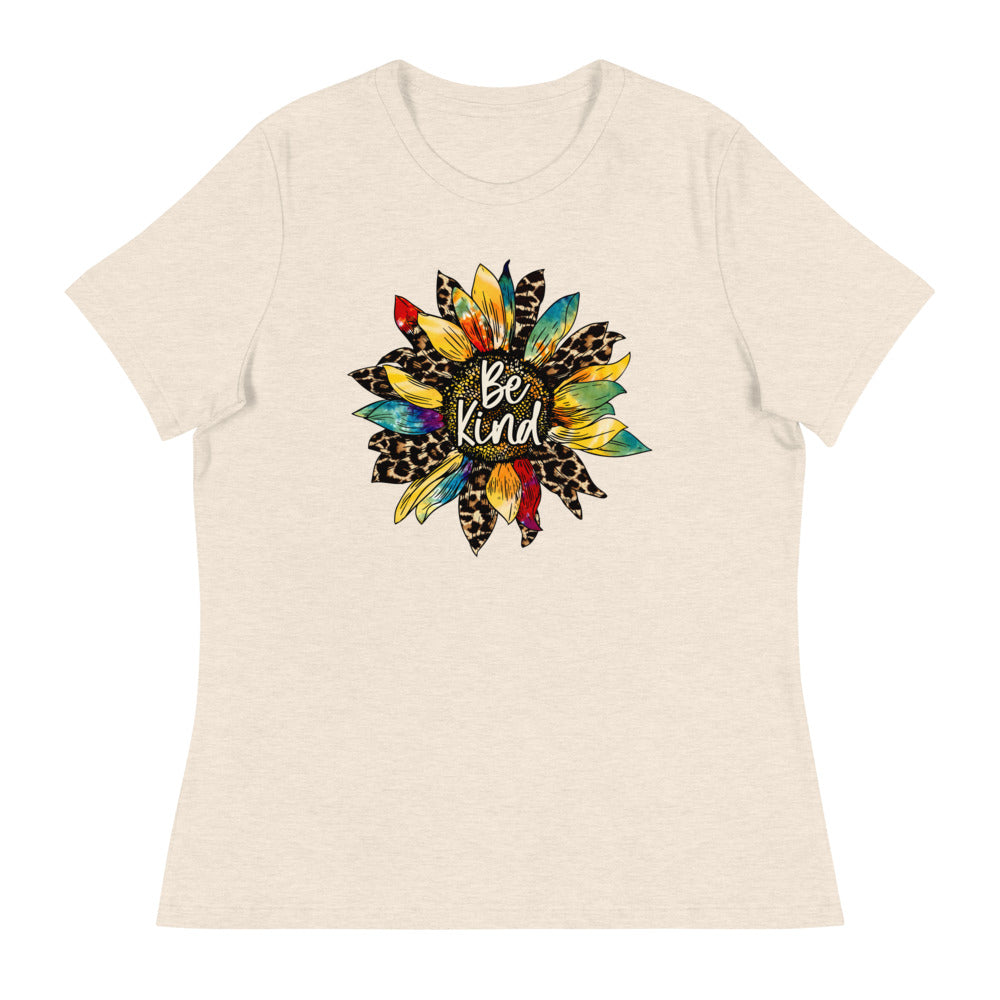 Be Kind - Sunflower Shirt - Women's Relaxed T-Shirt