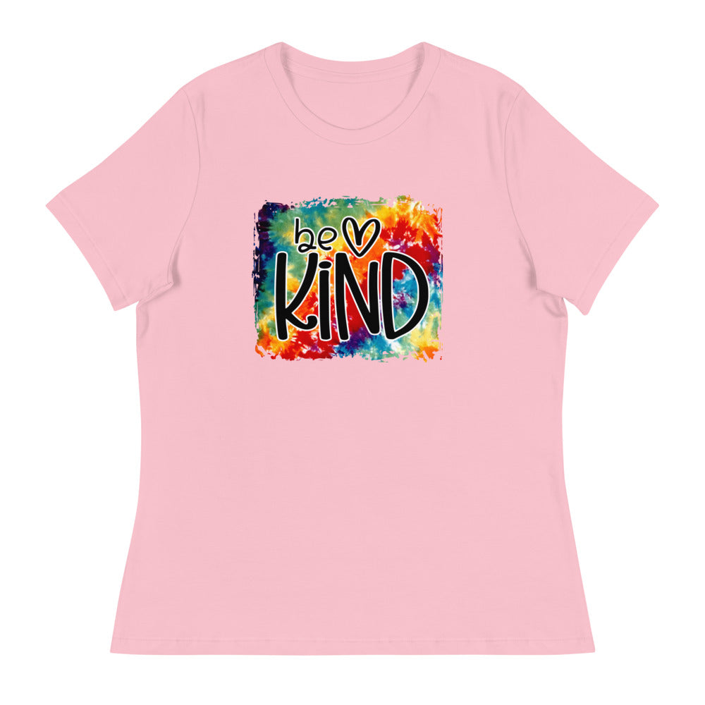 Be Kind - Heart and tie-dye Shirt - Women's Relaxed T-Shirt