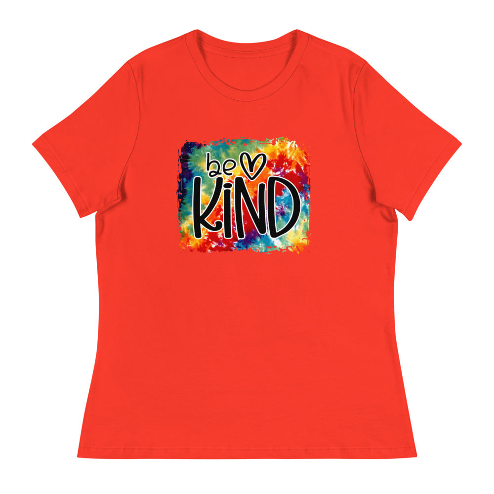 Be Kind - Heart and tie-dye Shirt - Women's Relaxed T-Shirt