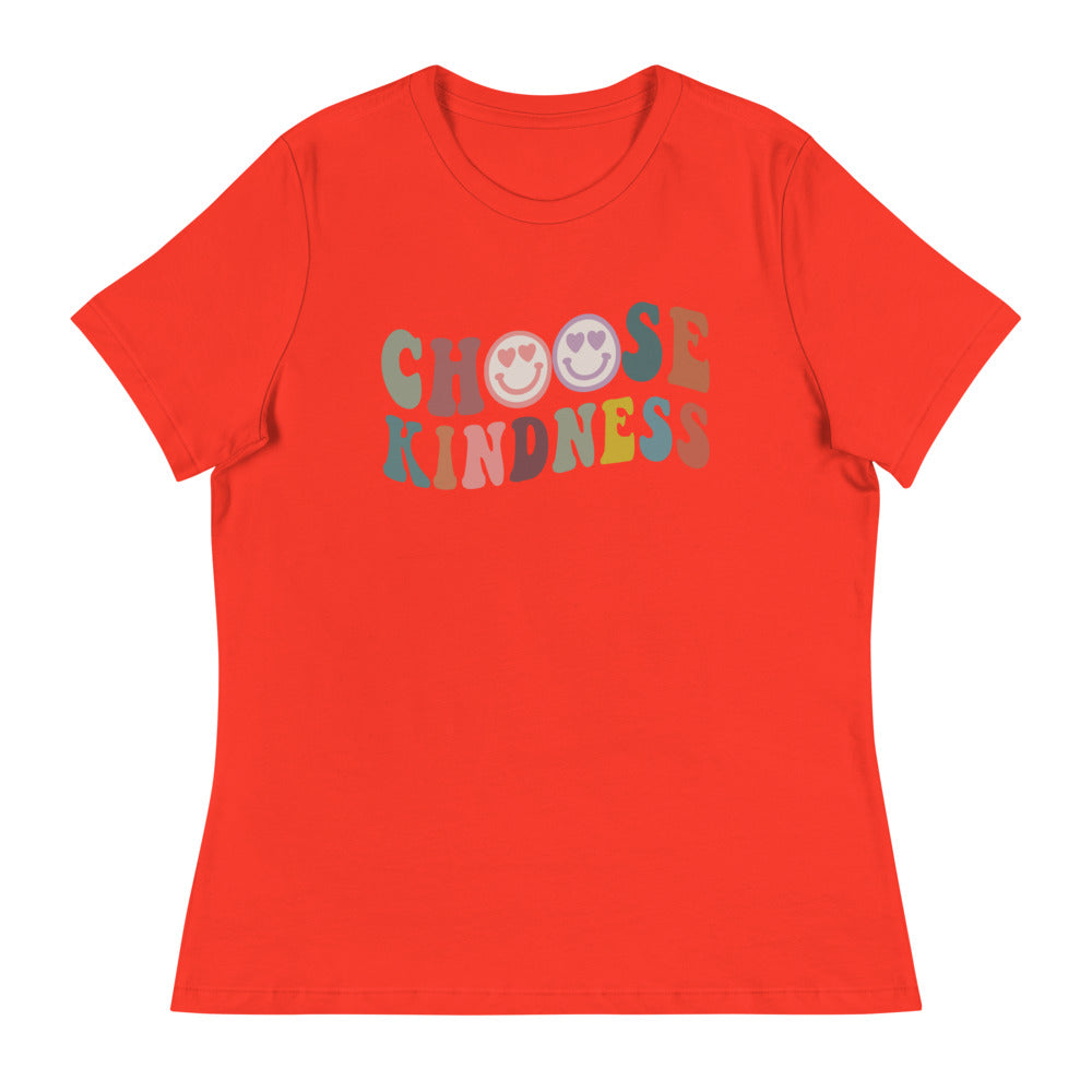 Kindness Shirt - Happy Face- Women's Relaxed T-Shirt