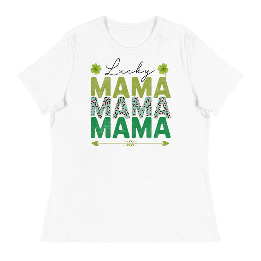 St. Patrick's Day Lucky Mama Women's Relaxed T-Shirt