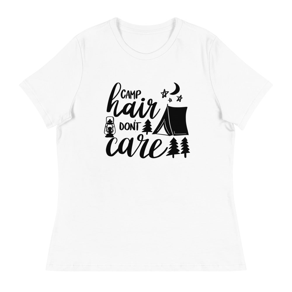 Camp hair don't care - Women's Relaxed Camping T-Shirt