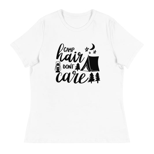 Camp hair don't care - Women's Relaxed Camping T-Shirt