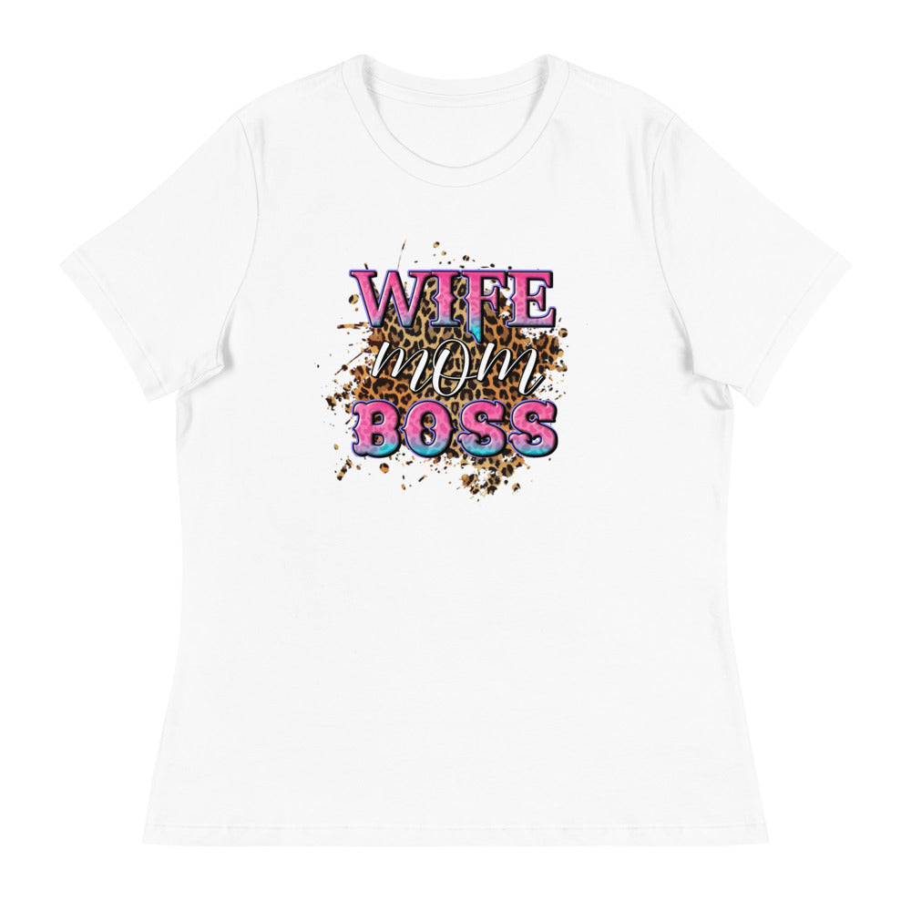 Wife Mom Boss - Women's Relaxed T-Shirt