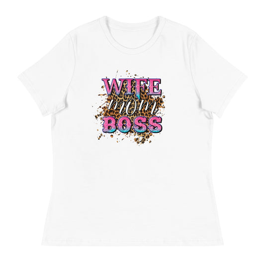 Wife Mom Boss - Women's Relaxed T-Shirt