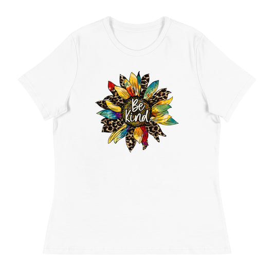 Be Kind - Sunflower Shirt - Women's Relaxed T-Shirt