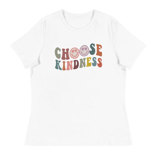 Kindness Shirt - Happy Face- Women's Relaxed T-Shirt