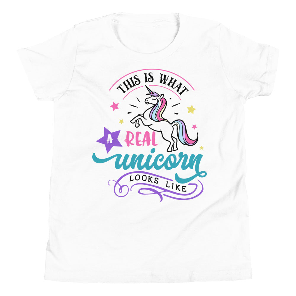 This is what a real unicorn looks like - Youth Short Sleeve T-Shirt