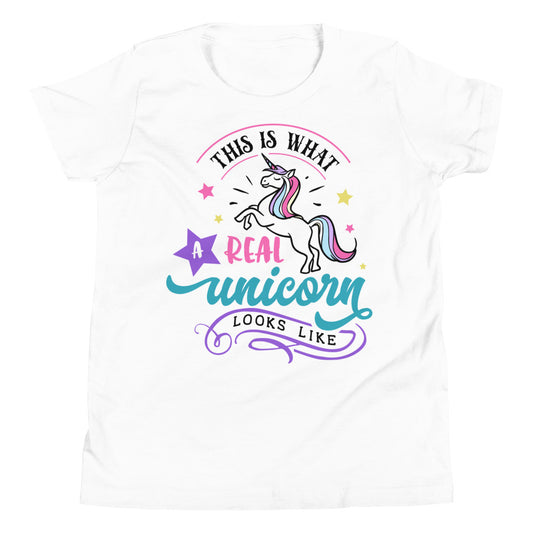 This is what a real unicorn looks like - Youth Short Sleeve T-Shirt