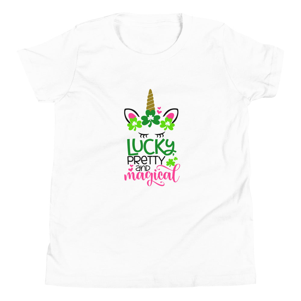 Lucky Pretty and Magical - St. Patrick's Day Youth Short Sleeve T-Shirt